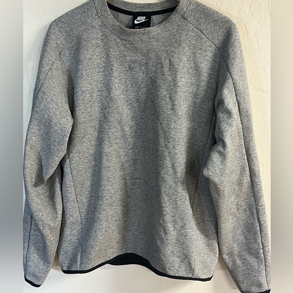 Nike Sportswear Men's Tech Fleece Crewneck Oversized Sweater Grey Mens Small